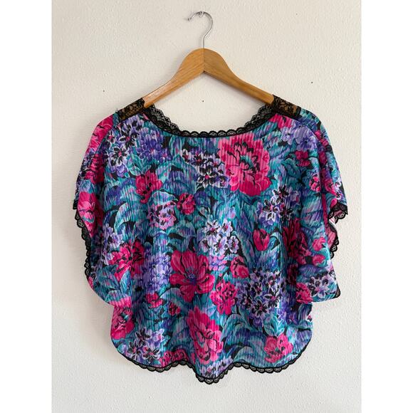 80s Floral Sleep Set size large - Picture 5 of 13